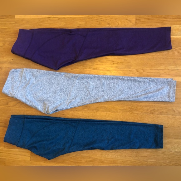 Outdoor voices solid leggings bundles, size small, grey, teal and dark purple - Picture 3 of 5